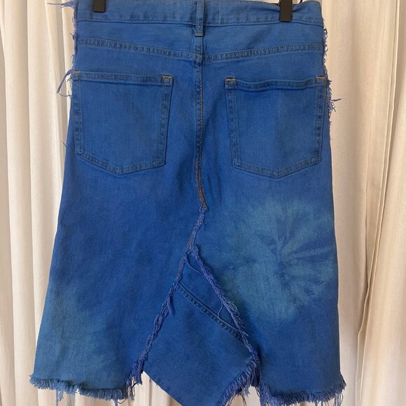 Everlane Boho Reconstructed Jean Skirt - Picture 6 of 7